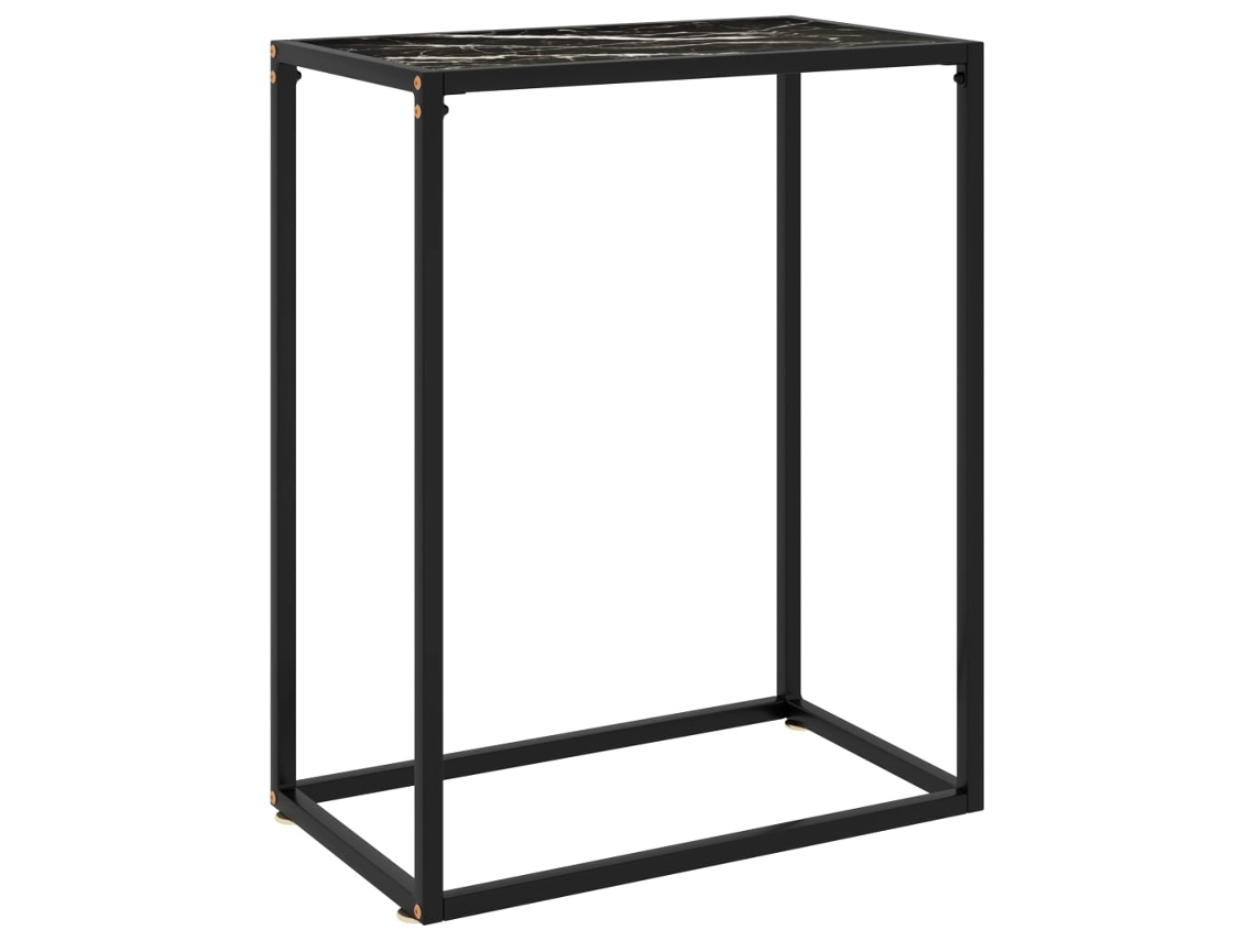 Console Table, Console Tables Vidaxl Preto Vidro (60 X 35 X 75 Cm)
