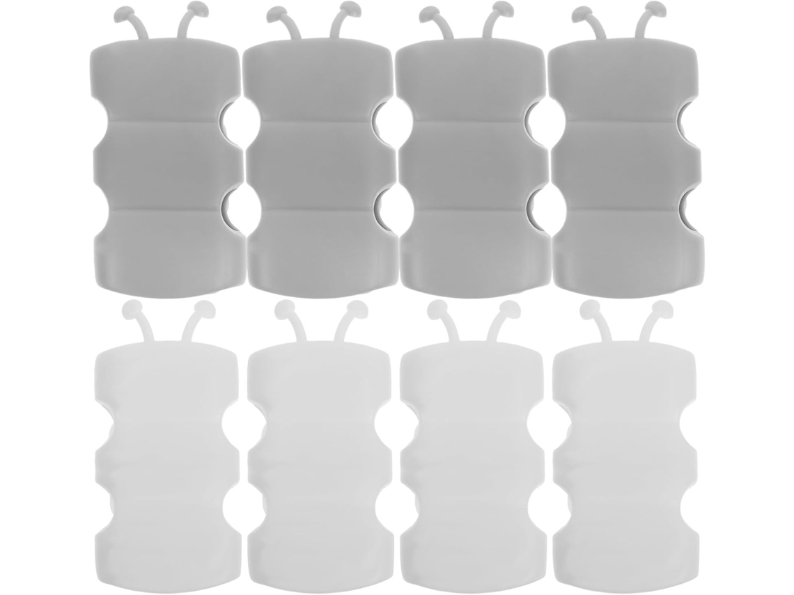 Suporte De Silicone Para Chuveiro 8 Peças Parede Removível E À Prova D Água Com Ventosa Sem Furos Acessórios Banheiro