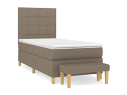 Box Spring Bed, Box Spring Beds Vidaxl Cinzento-acastanhado Tecido (80 X 200 Cm)