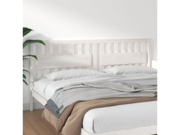 Vidaxl Cabeceira De Cama 205,5x4x100 Cm Madeira De Pinho Maciça Branco