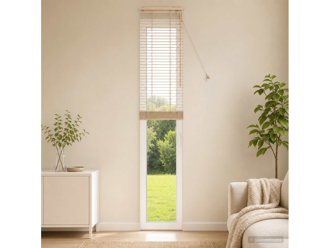 Vidaxl Cortina Veneziana Aparência De Carvalho 40 X 250 Cm 35 Mm