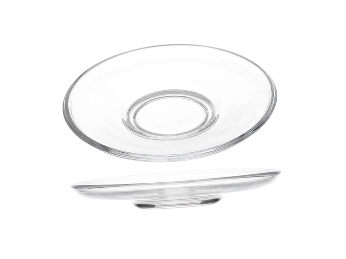 Conjunto De 2 Pires De Vidro Elegantes E Transparentes, Ideais Para Chá, Café, Lanches E Aperitivos.