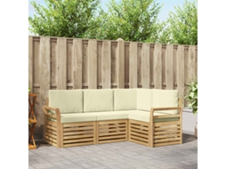 Vidaxl Conjuntos De Sofás 4 Pcs Branco E Creme 190 X 130,5 X 73 Cm