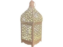 Luminária decorativa Ferro Vazada com design europeu em LED, segura para decorar bordas de mesas.