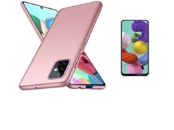 Kit Capa e Película de Vidro Temperado 5D Samsung Galaxy A71 Cover Rosa