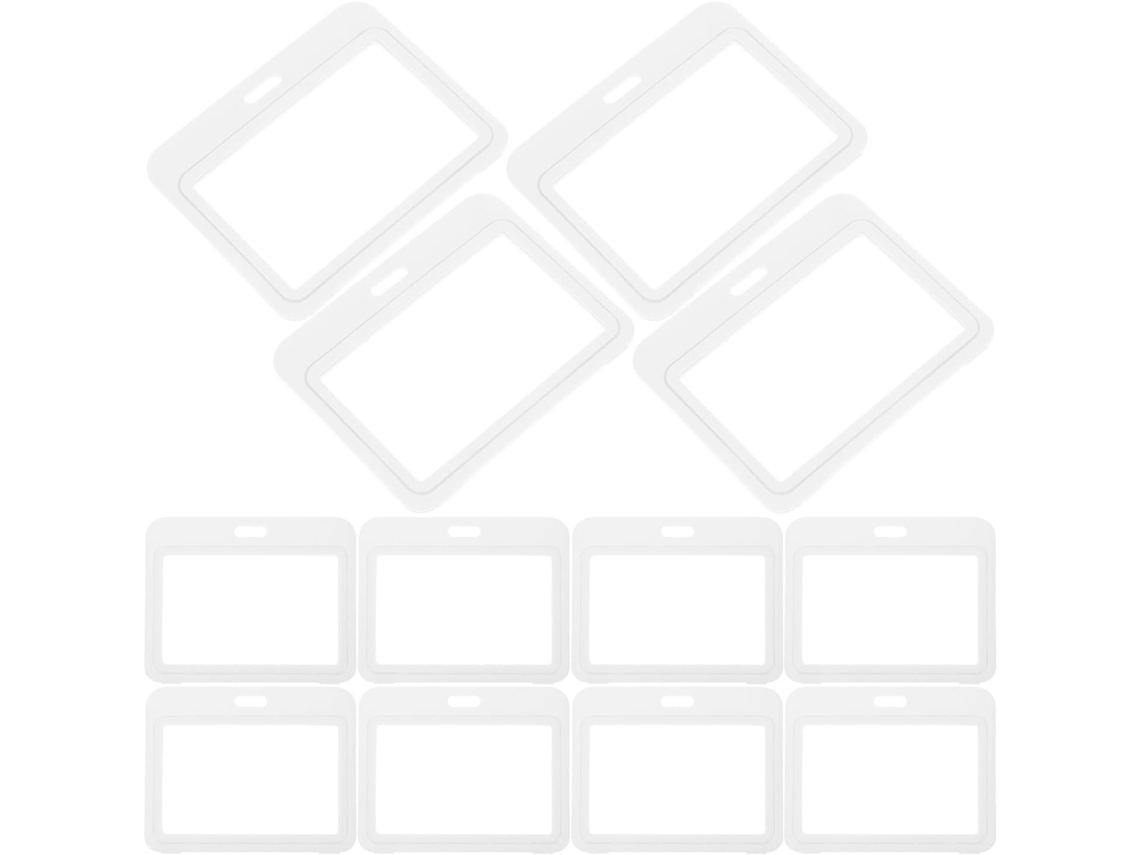 Lurelia Porta-crachá Transparente Horizontal Dupla Face Em Plástico Para Escritório
