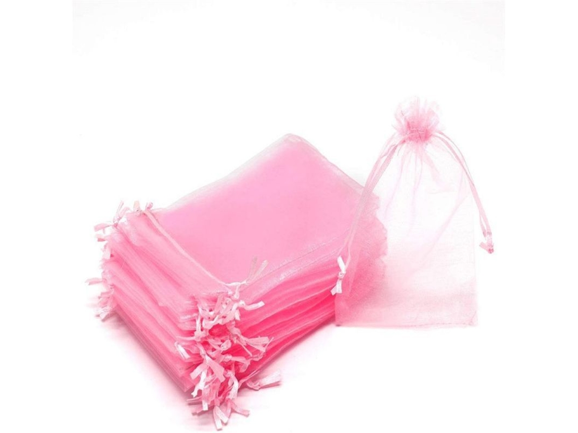 2026-100 Bolsas De Proteção Para Frutas E Verduras Anti-aves E Pragas Malha Ventilada Reutilizáveis Rosa 7x9cm
