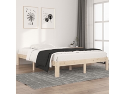 Vidaxl Estrutura de Cama 140x200 Cm Pinho Maciço