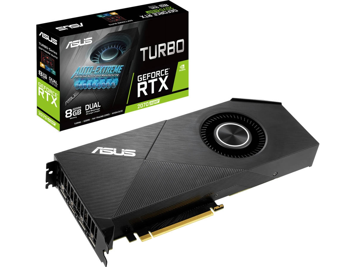 Placa Gráfica ASUS Turbo GeForce RTX 2070 Super EVO (NVIDIA - 8 GB DDR6)