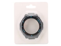 Aetheria capa Protetora de Plástico para Amazfit T rex T rex Pro Bumper Shell Frame Preto com Letras Azuis