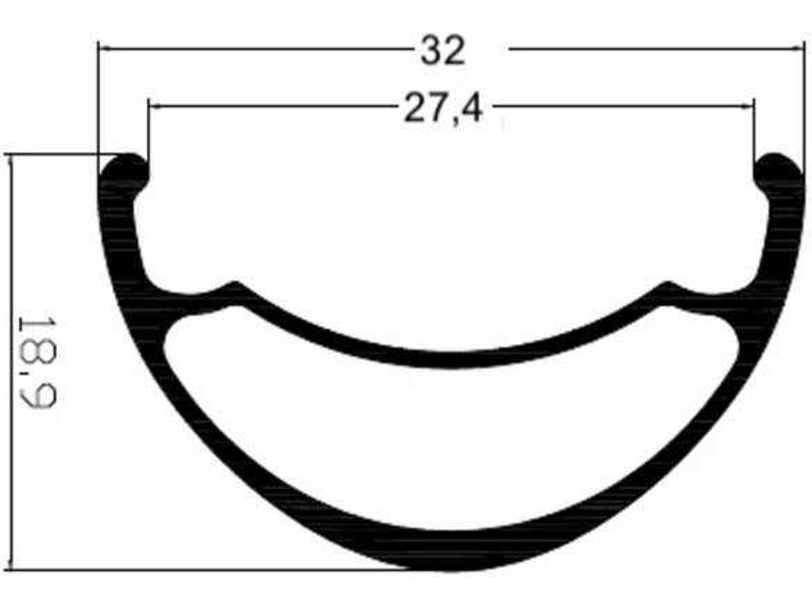 Roda Frontal GTR Mtb Sl27 27.5´´ Disc Tubeless