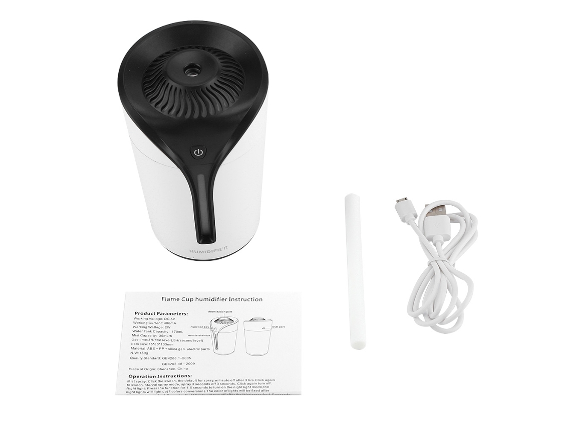 Umidificador Laxiscreed Com Luz Ambiente Colorida, Usb E Funcionamento Silencioso Para Espaços Pequenos