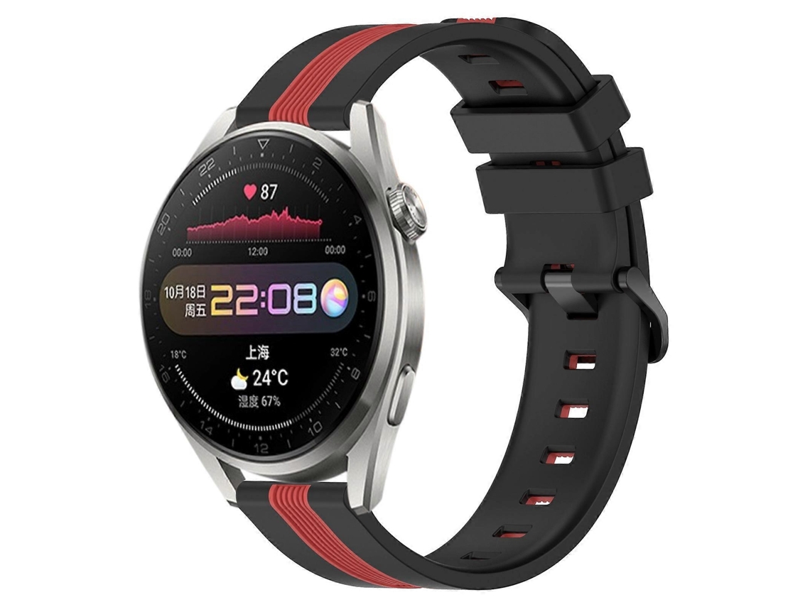 Pulseira De Silicone Bicolor Vertical De 22 Mm Para Huawei Watch 3 Pro