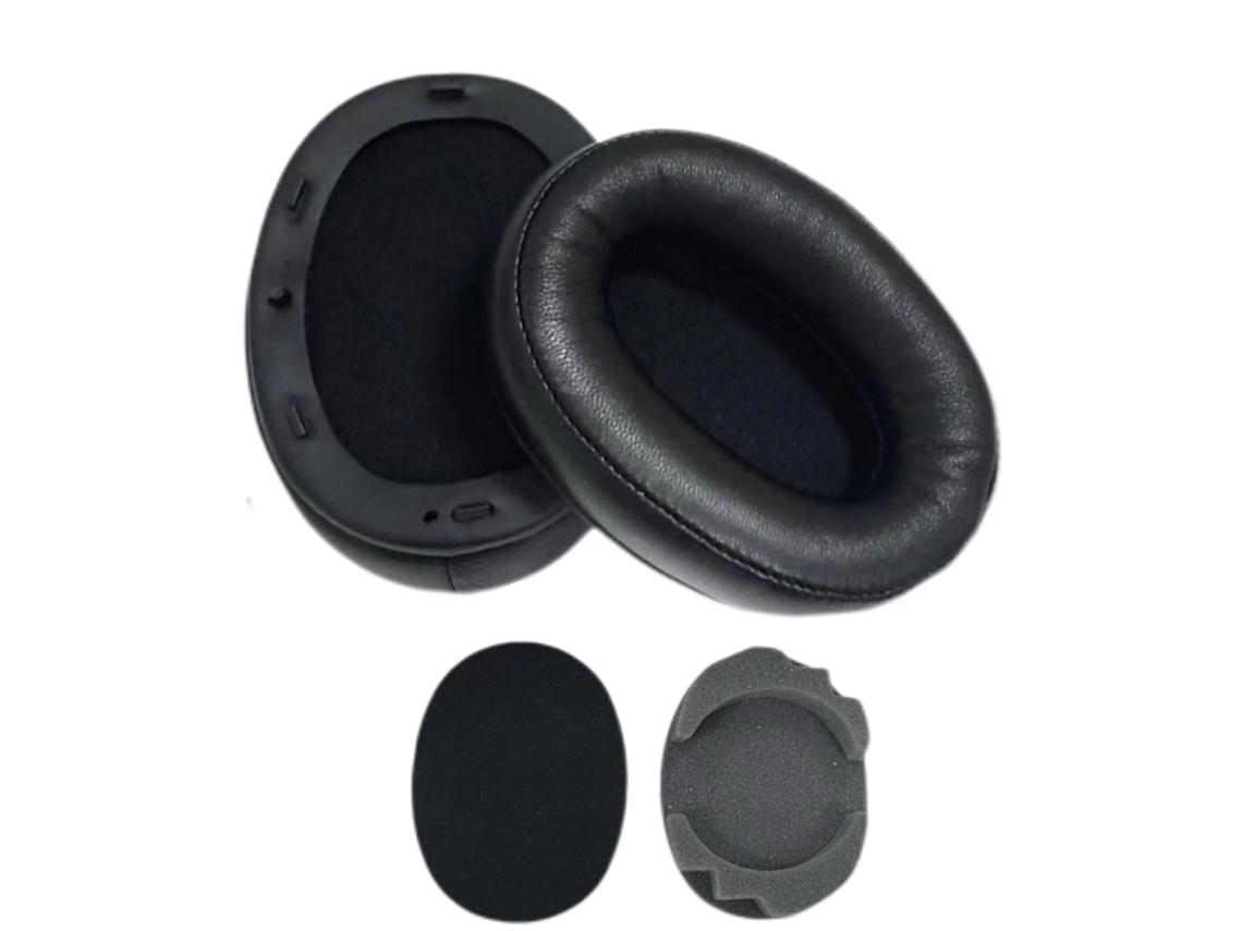 Acessórios Para Fones De Ouvido Compatíveis Com Sony Wh 2000xm2 Pele De Carneiro Preta 2 Peças Com Acolchoamento De Algodão Yunzii