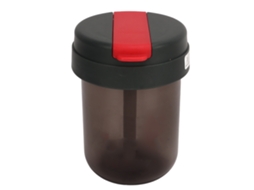 Copo Portátil 300ml com Canudo para Trabalho Esporte Preto