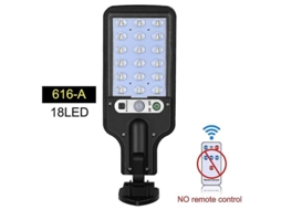 Luz De Rua Solar Externa Com Sensor De Movimento 3 Modos Impermeável Ip65 Para Jardim Pátio Caminho 18led
