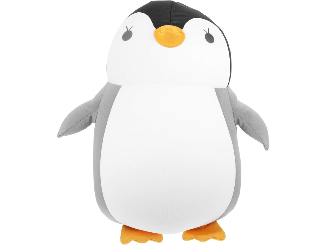 Almofada de Pescoço em Formato U com Estampa Pinguim. Viagem Leve e Reversível, Feita Poliéster, CHABERLU