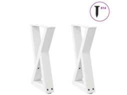Coffee Table Leg, Coffee Table Legs Vidaxl Branco Aço (28 X (42-43.3) Cm)