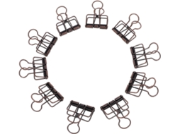Conjunto De 10 Prendedores Metal Para Documentos, Design Vazado Em Liga Metálica, Organizadores Compactos E Leves Para