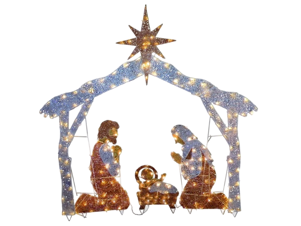 KOFIHETY Cena De Nascimento De Jesus Decoração Exterior Natal Cenário Jardim Conjunto Nascimento De Jesus Decoração Familiar Natal