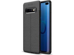 Capa e Película Samsung S10 Plus PHONESHIELD Rugged Leather Preto