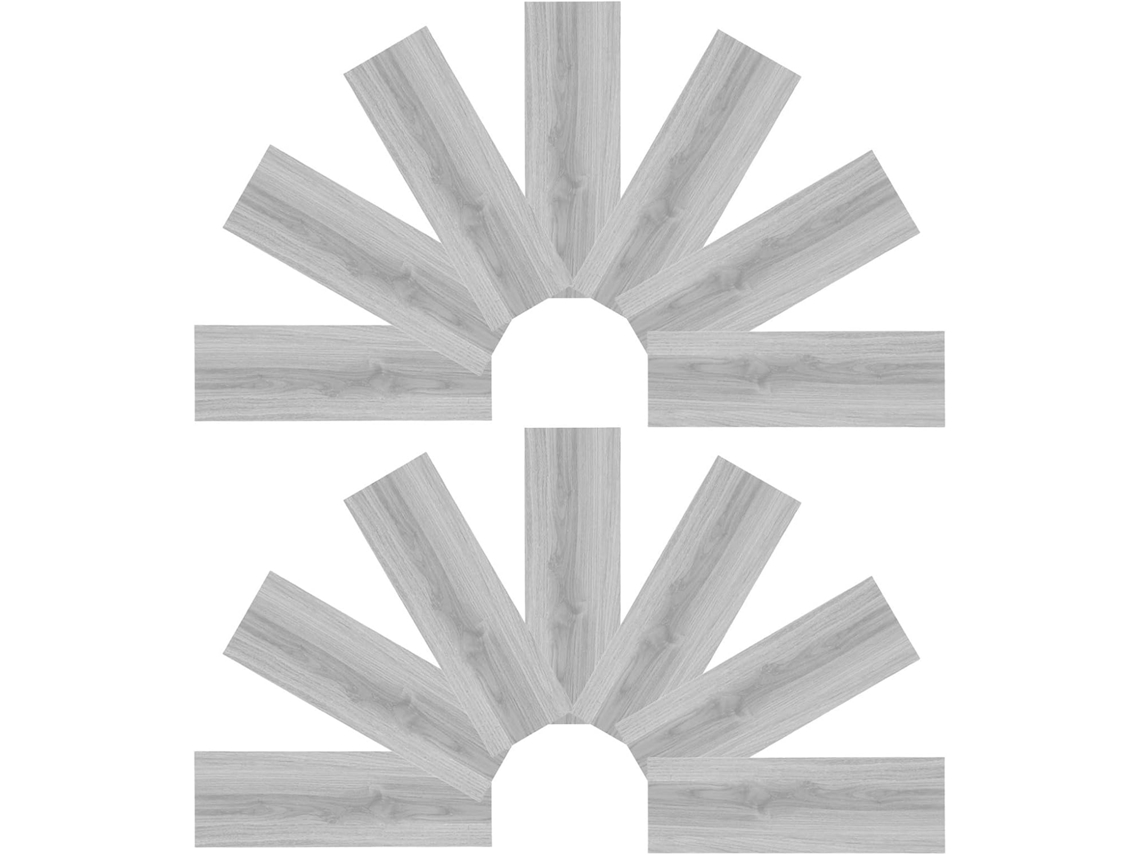 Conjunto De 32 Peças Papel Parede Autoadesivo Imitando Madeira.