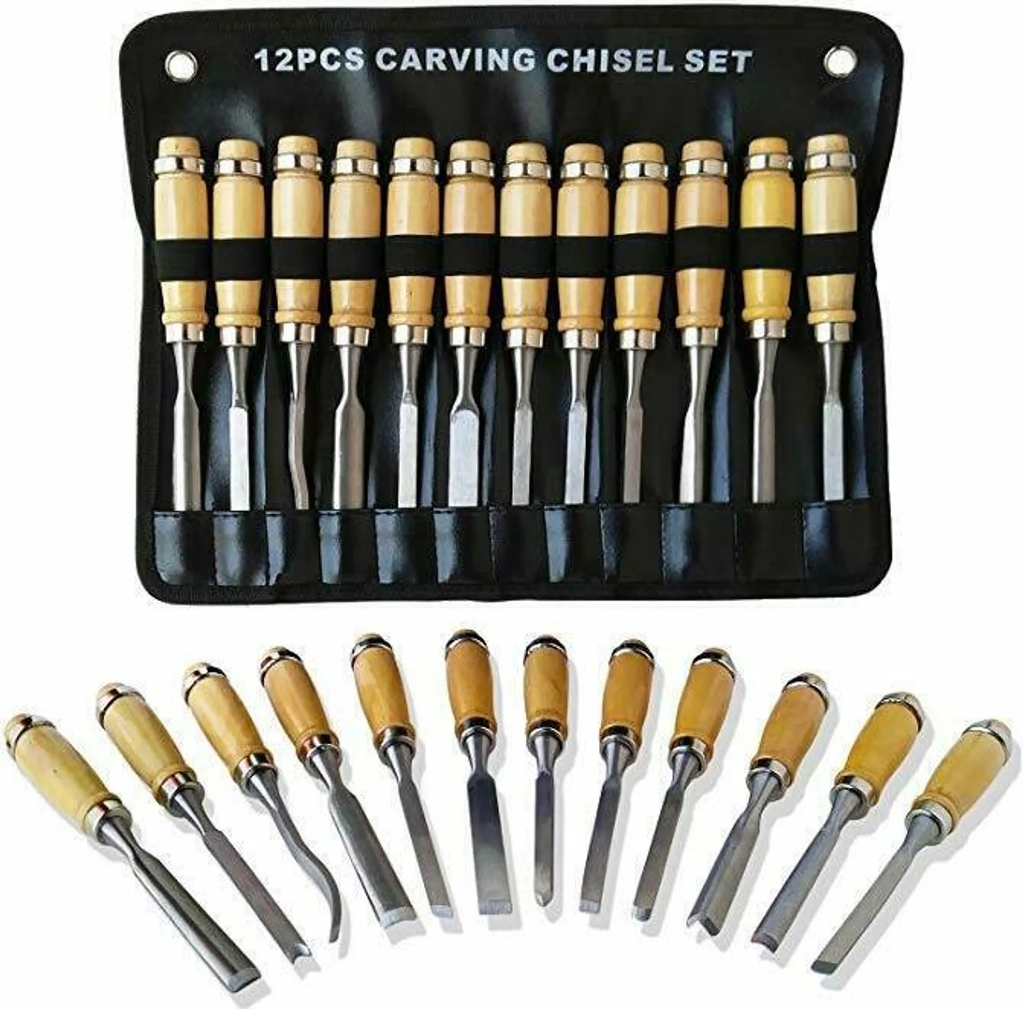 Conjunto de Cinzel de Carvaria de Madeira Profissional STELASPLEN