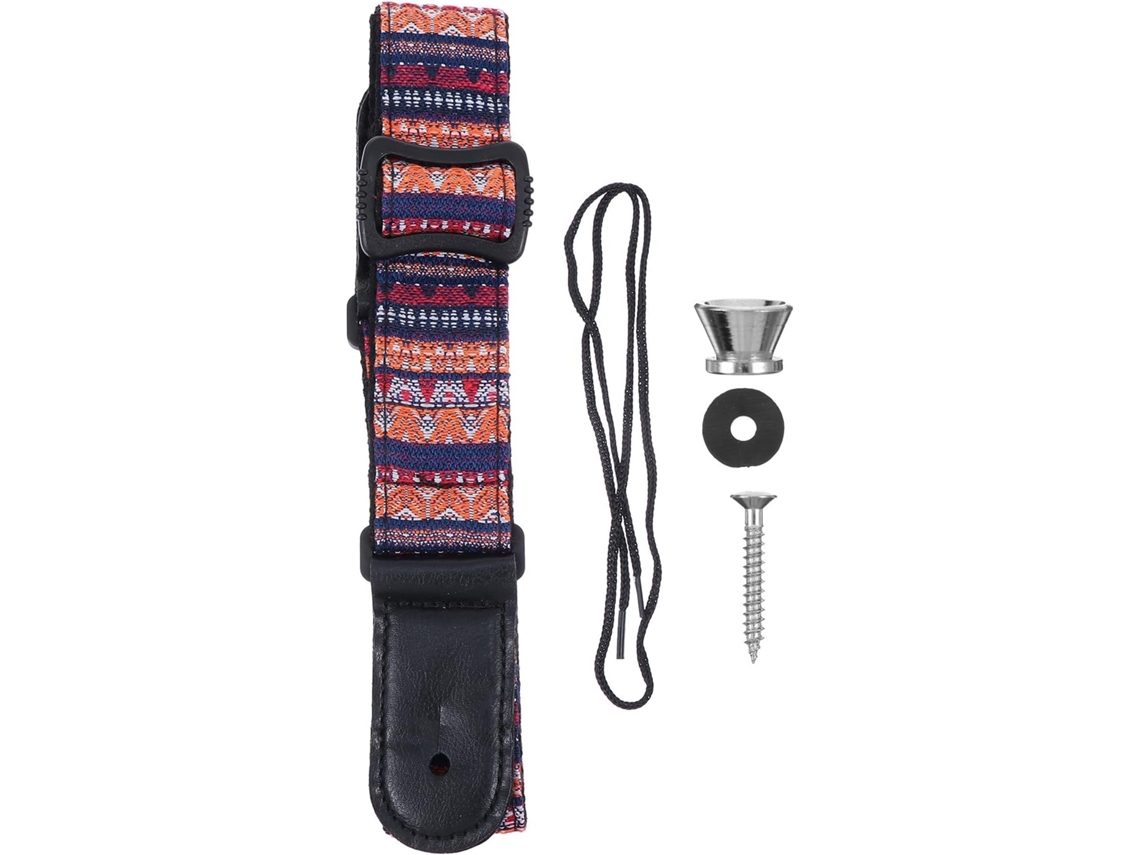 Correia Ajustável Para Ukulele Em Nylon E Couro, Com Laço De Pescoço