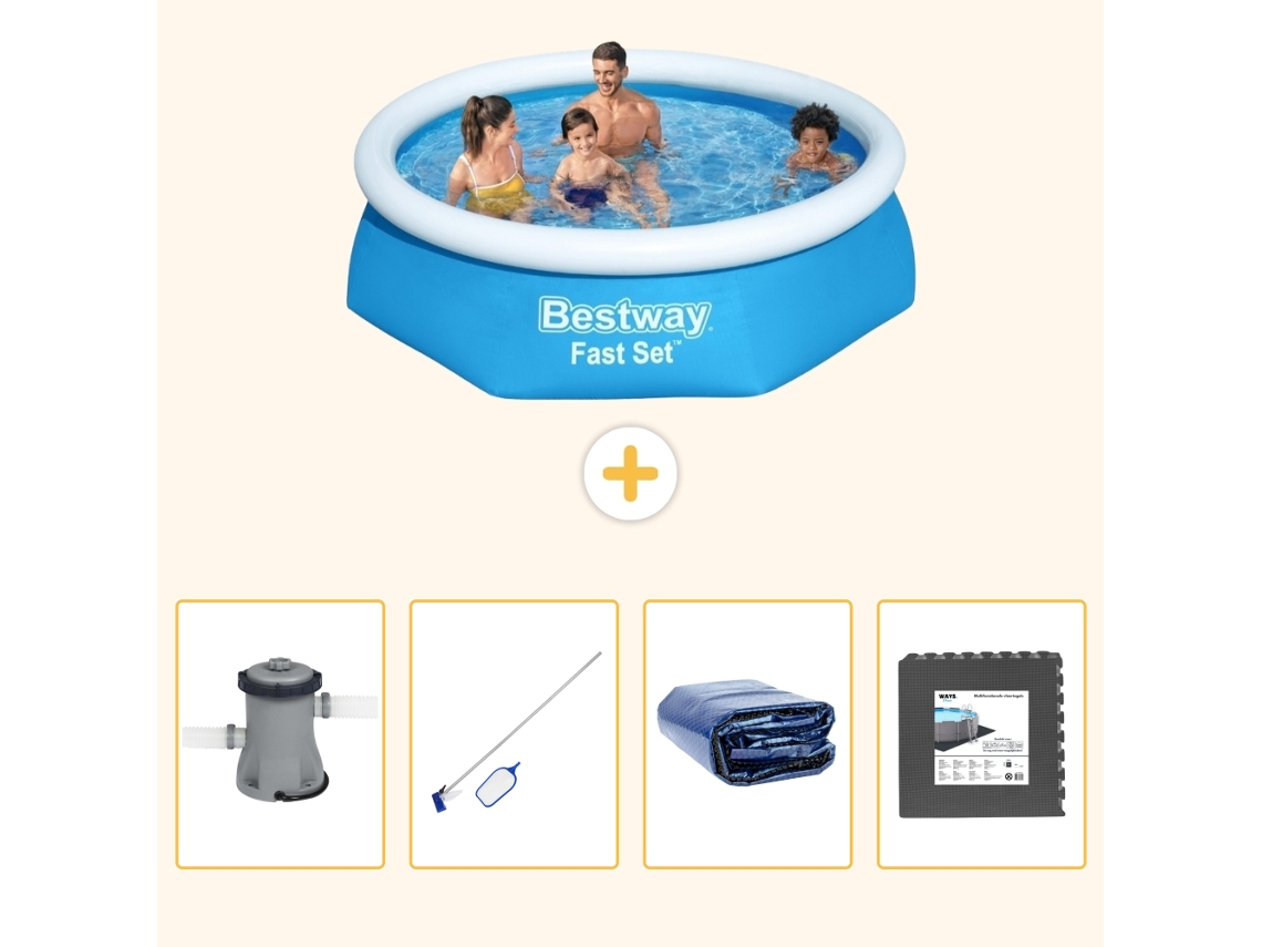 Bestway Piscina Bestway Fast Set Redonda - 244x61 Cm - 5-peças S217