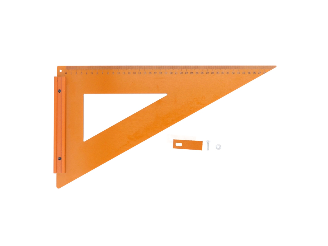 Régua Triangular De Carpintaria 40x23cm Plástico Engenharia Precisão Ângulo Retângulo 90° Régua Quadrada