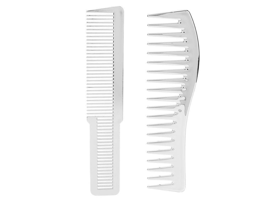 Conjunto De 2 Pentes Cabelo Dentes Largos E Finos Para Desembaraçar E Estilo Todos Os Tipos De Cabelo