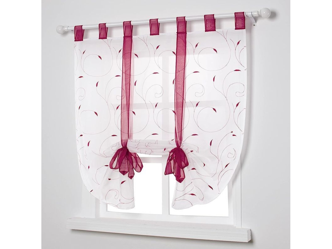 Persianas romanas de bordado NOVA LINE 80x140cm, estilo pastoral, roxo