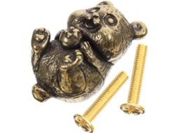 Puxador De Armário Panda Em Latão, Estilo Vintage, Dourado, Para Móveis