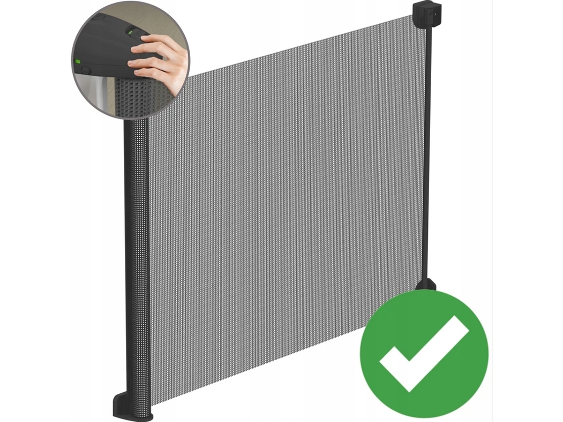 Barreira retrátil de escada Twinky Black 80x130 cm Segurança