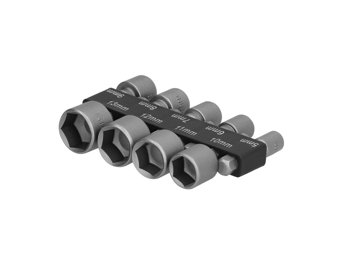 Conjunto de Bits de Prego Rosca Hexagonal 5‑13mm (9pcs)
