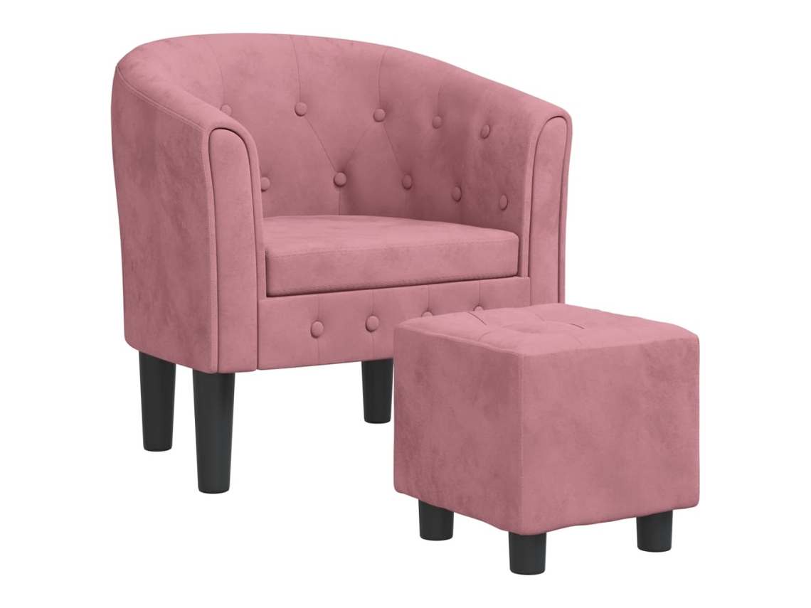 Tub Chair, Tub Chairs Vidaxl Cor-de-rosa Veludo