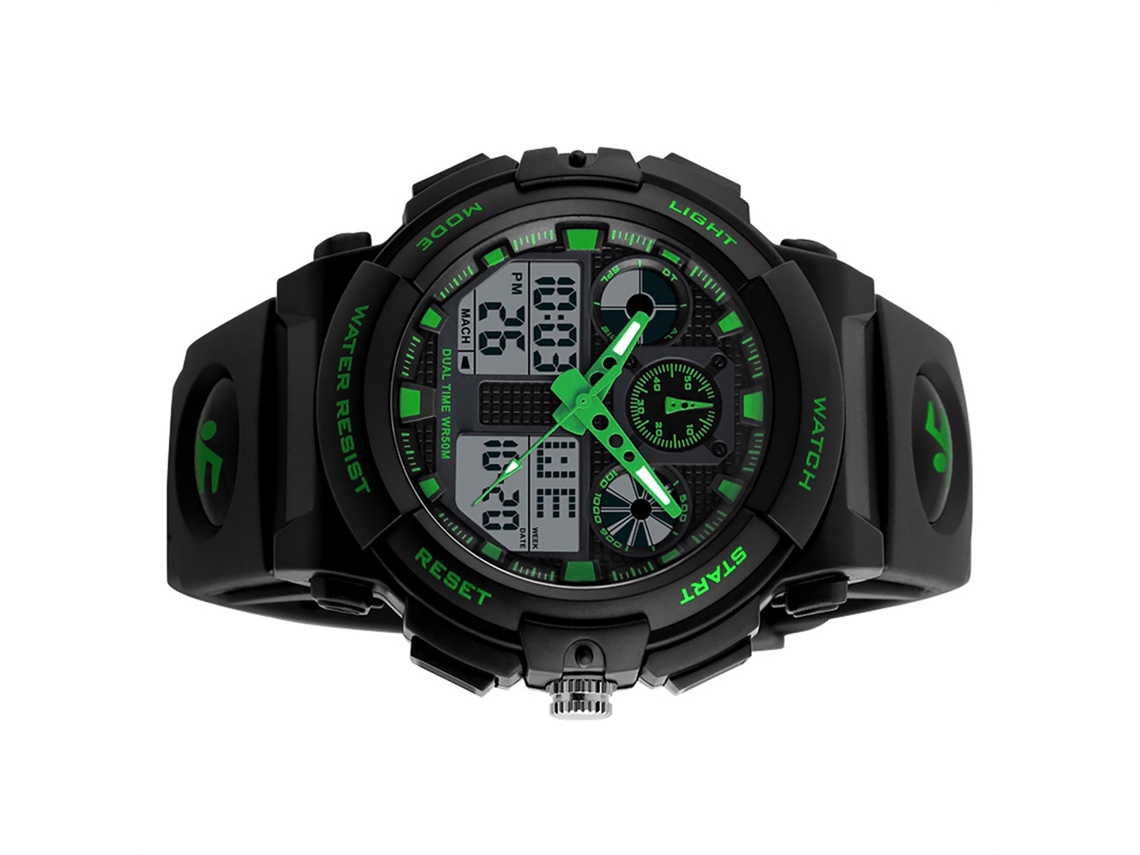 Reloj Digital Skmei 1270 Hombre Deportivo 5atm Resistente Agua Cronómetro Alarma Luminoso
