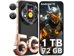 Smartphone Resistente 5g OUKITEL Wp200 Pro Con Auriculares Bluetooth 72 Gb 1 Tb 6.7" Fhd+ 120hz 8800 Mah 108 Mp Nfc Android 15 Preto
