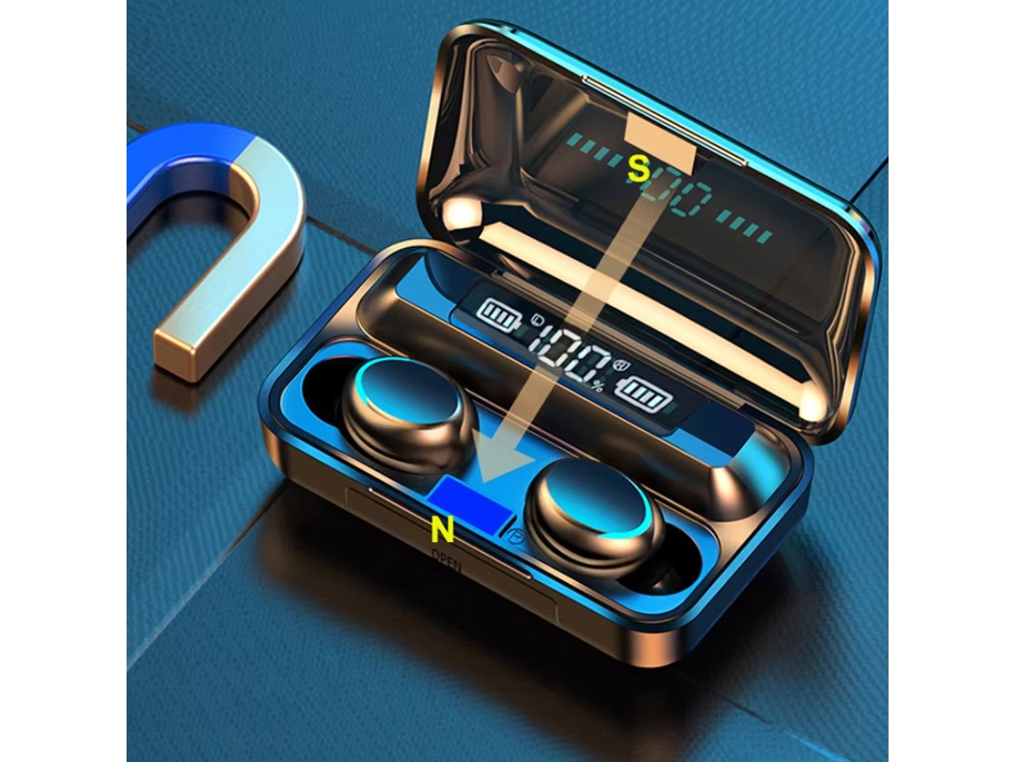 Fone de Ouvido Gamer Sem Fio Bluetooth com Visor Digital, Controle de Volume e Cancelamento de Ruído. MDUG