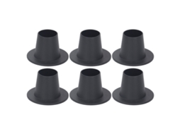 Suporte para Velas Taper Preto Ferro Mate 6 Peças
