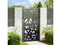 Vidaxl Portão De Jardim Preto 100x175 Cm Aço Design Leve