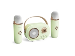 Mini Máquina De Karaokê Para Crianças, Caixa De Som Bluetooth Portátil Com 2 Microfones Sem Fio, Brinquedo Para Meninos E Meninas, Aquaforge