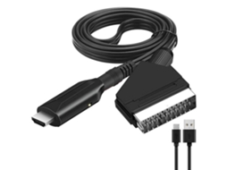 Adaptador De Conversão Scart Para Hdmi, Conversor De Vídeo E Áudio 1080p