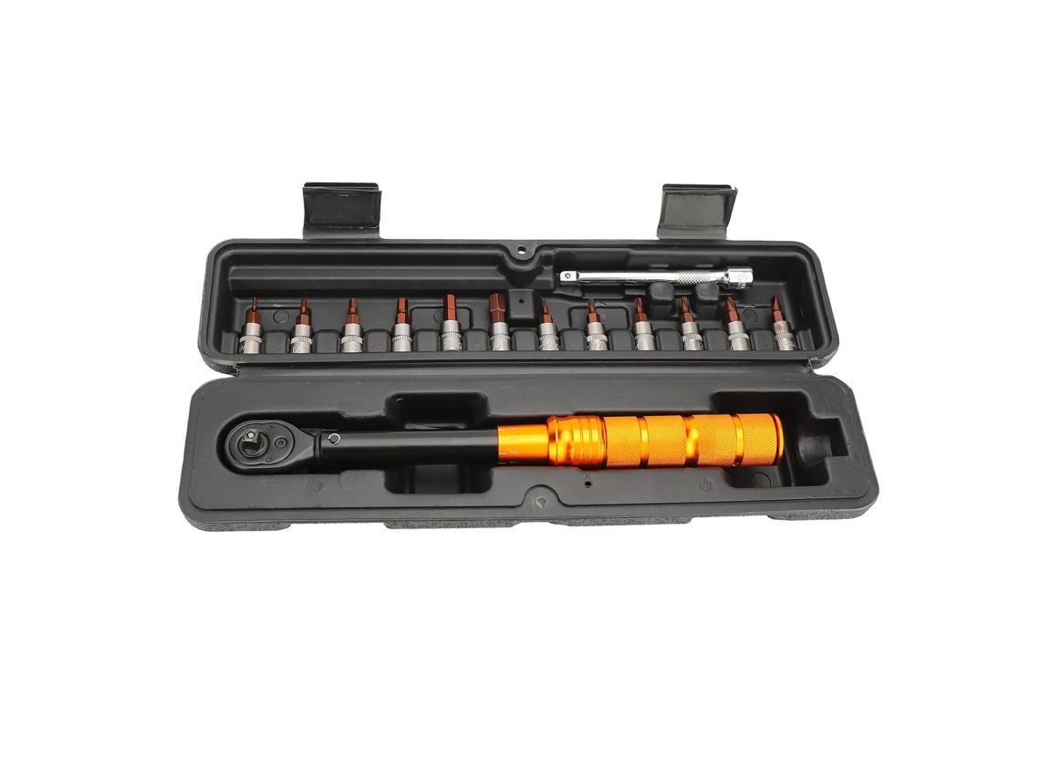 Chave De Torque Ajustável 2-24n.m 72 Dentes Conjunto 14pcs Para Reparo De Bicicleta