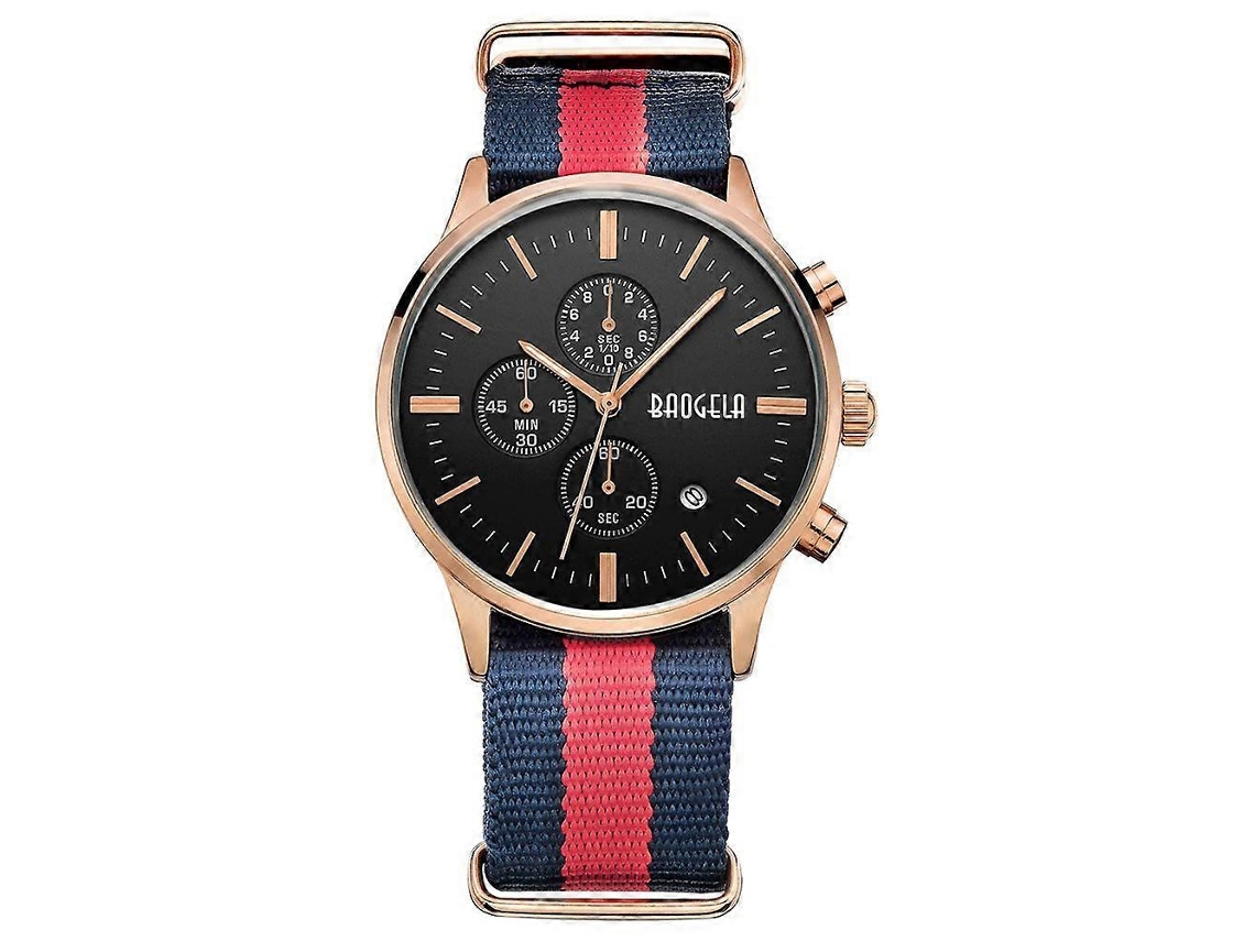 Relógio De Quartzo Baogela 1611 Small Three-pin Luminous Chronographic Calendar Para Homem