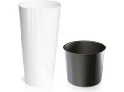 Vaso PROSPERPLAST Tubus Slim Shine (Branco - 25 x 25 x 47.6 cm)