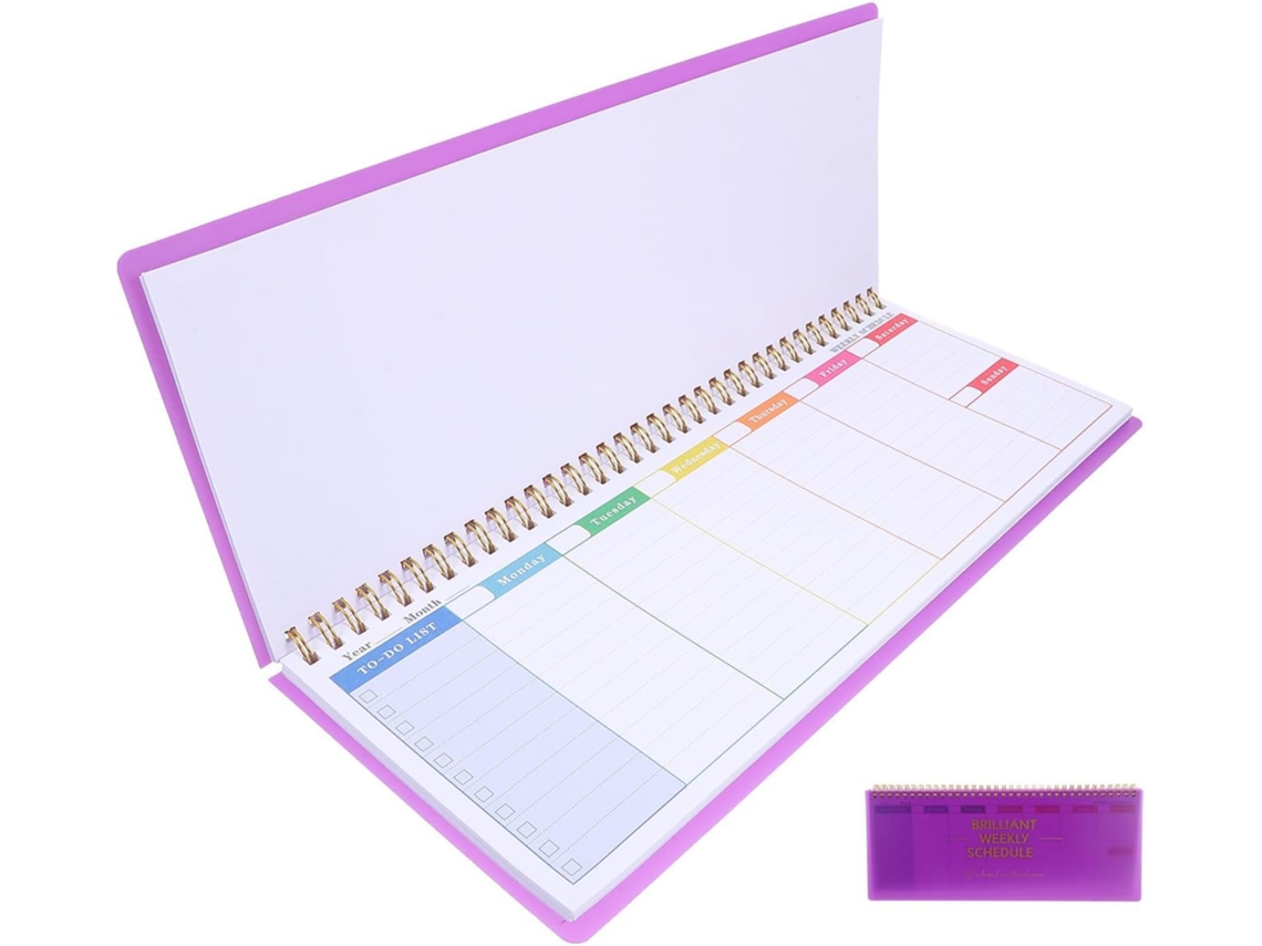 Cahier Professional Planner Hebdomadaire Em Papier Pourpre Planning Et Bloc Note Maitresse, Design Élégant