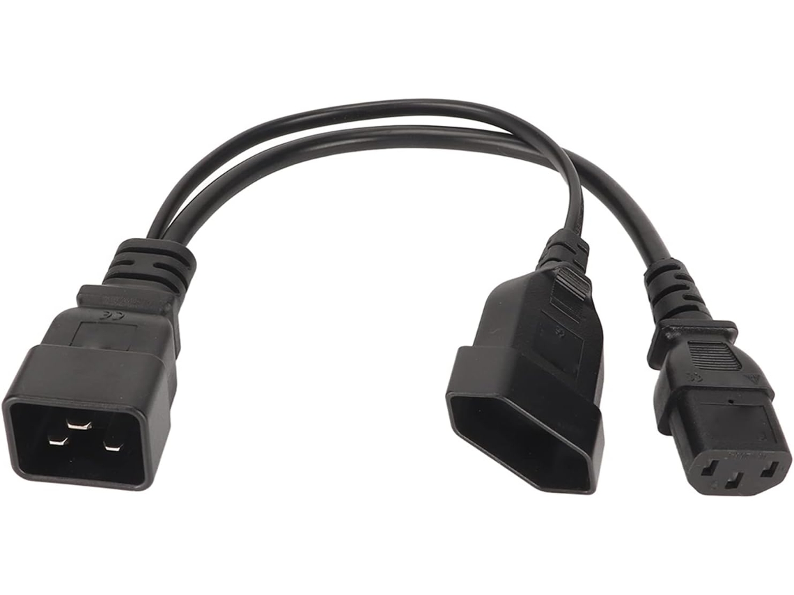 Cabo Iec320 C13 C20, Adaptador De Mesa Em Polegadas,