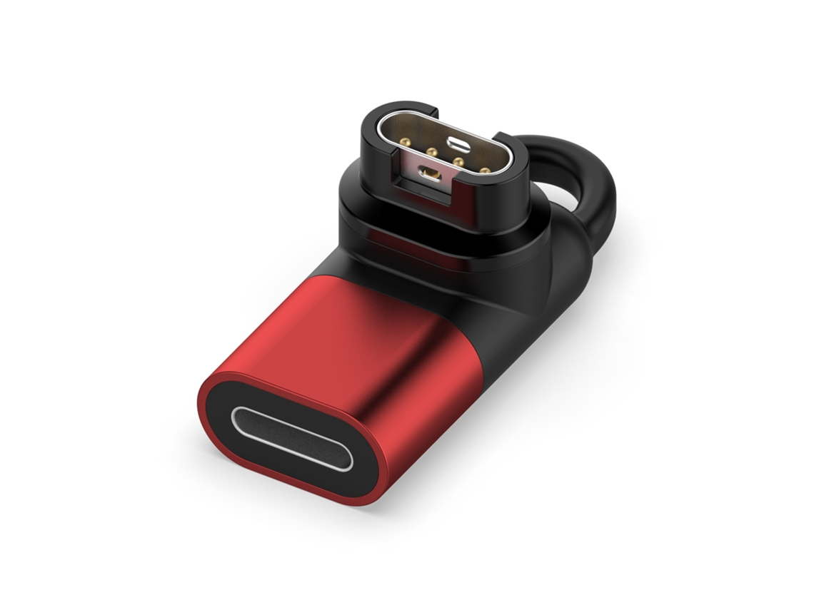 Conversor Para Garmin Forerunner 970 Conector Apple Vermelho