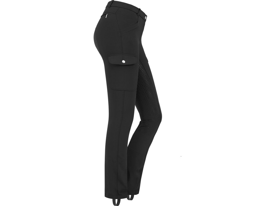 E.L.T. Calças de Montaria de Silicone Micro Jodhpur Cargo Preto 48E.L.T.
